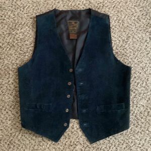 Dual Control Medium Blue Leather Vest
